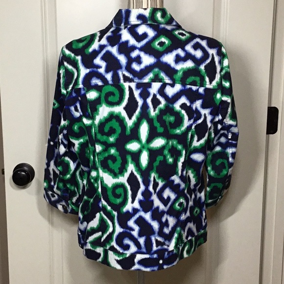 Chico’s Abstract Print Twill Jacket - Picture 4 of 7